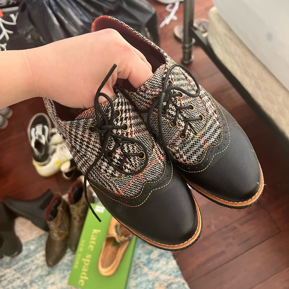 Tweed Oxford Shoes